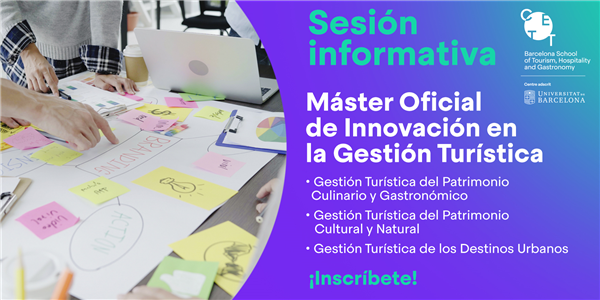 Sessió informativa: Master Oficial d'Innovació en la Gestió Turística
